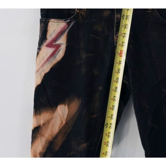 Scott James Pants Bleached Custom Men's 36x32 Slim Fit Black Stretch Chino Jeans - Picture 5 of 8